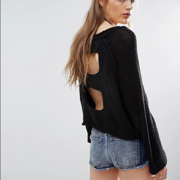 Free People Sweaters - Free People Black Endless Stories Knit Sweater
